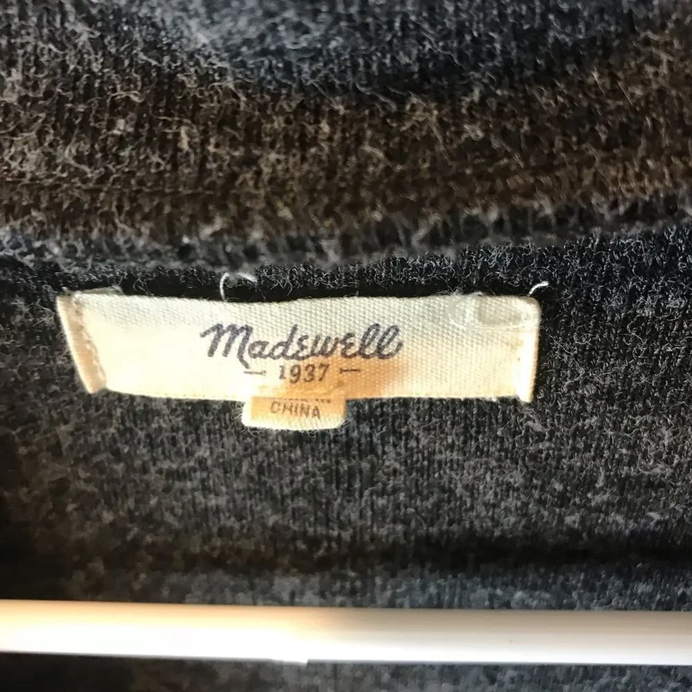 Madewell deep V Neck Gray Sweater